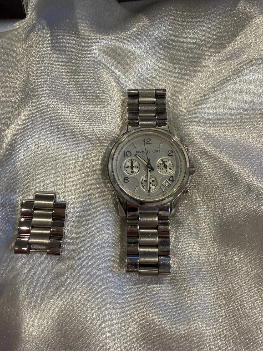 Michael Kors Men’s Silver Stainless Steel Chronograph Watch